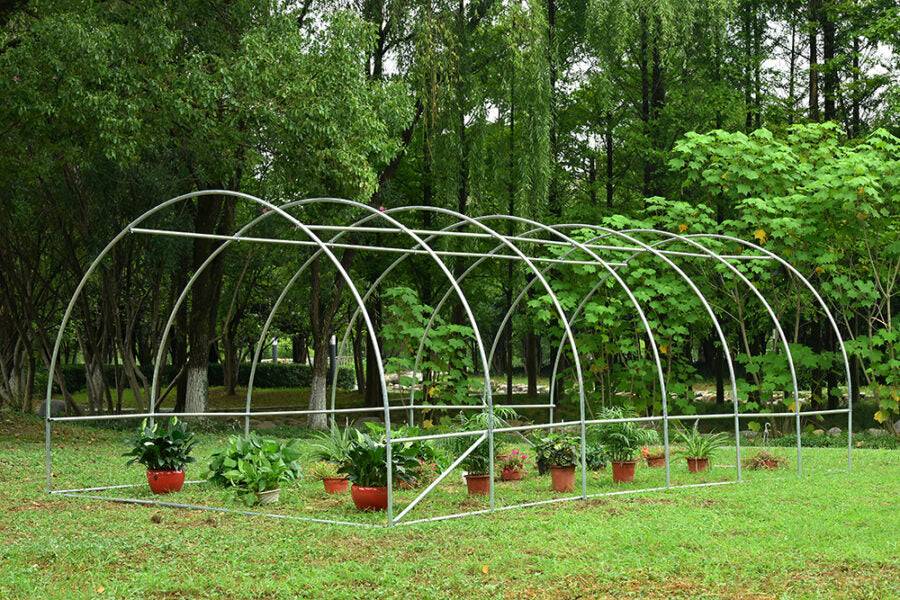 Foliengewächshaus 8 * 3 * 2,2m, Polyethylen 180 g/m², UV-beständig, Rohr 26 * 1,2 mm