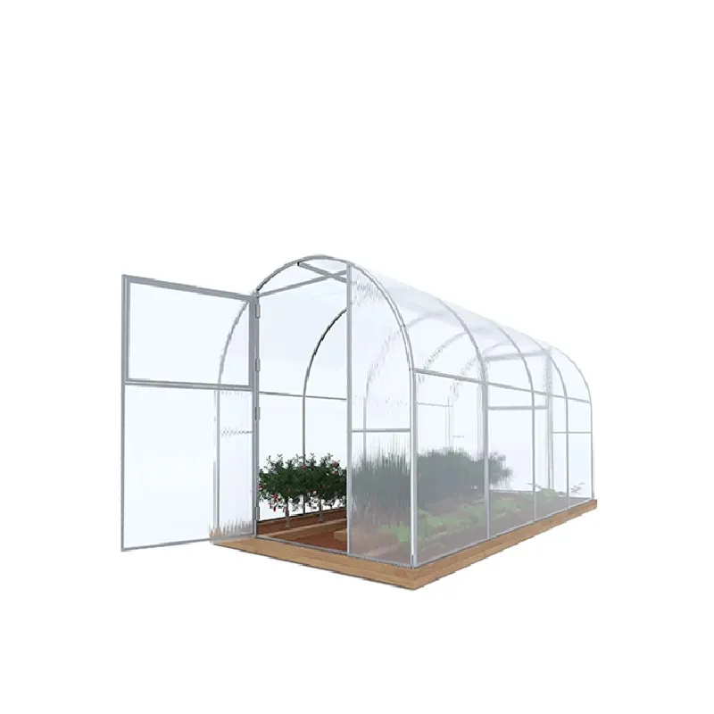 Polycarbonat-Gewächshaus 8 x 3 x 2,5 m mit integriertem Bewässerungssystem