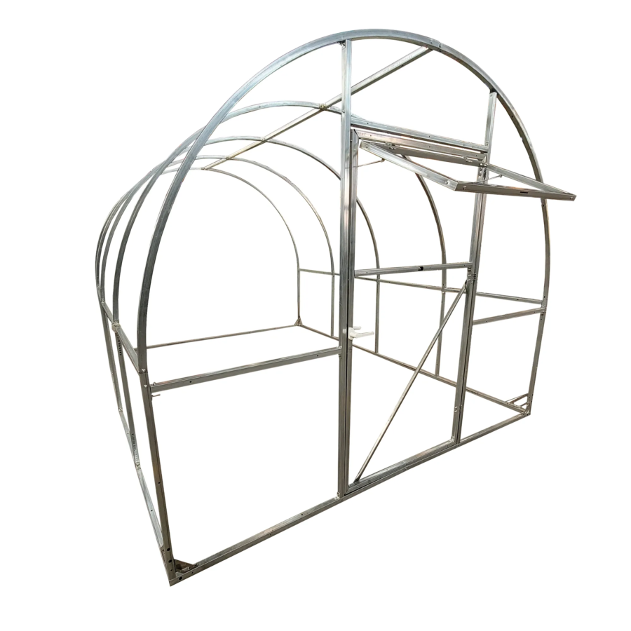 Polycarbonat-Gewächshaus 8 x 3 x 2,5 m mit integriertem Bewässerungssystem