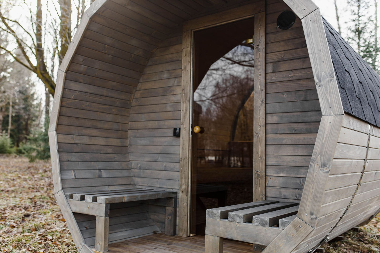 Komplett ausgestattete Premium-Gartensauna 3 m mit Terrasse – aus Fichtenholz, mit Holzofen – sofort einsatzbereit