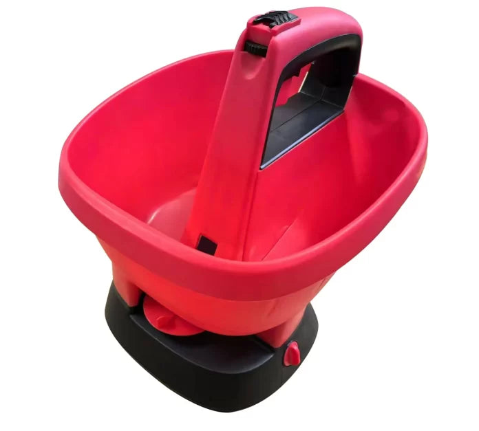 Elektrischer Streuwagen – Salzstreuer DIS-27E (2,7 L) für Streusalz, Sand, Dünger & Saatgut. Bis 1000 m² Abdeckung. Ideal für Winterdienst & Rasenpflege – kompakt, leicht, präzise dosierbar.