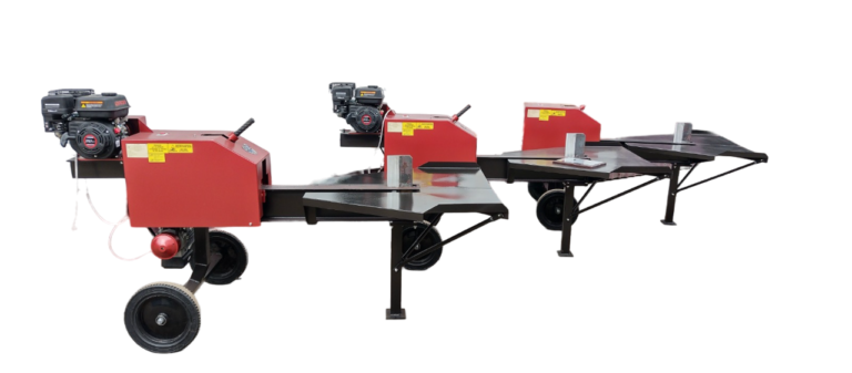 Industrieller Holzspalter DKPR-380 von Artmash mit 380V Elektromotor, 12 Tonnen Spaltkraft und hoher Effizienz. Ideal für Forstwirtschaft und professionelle Holzverarbeitung.