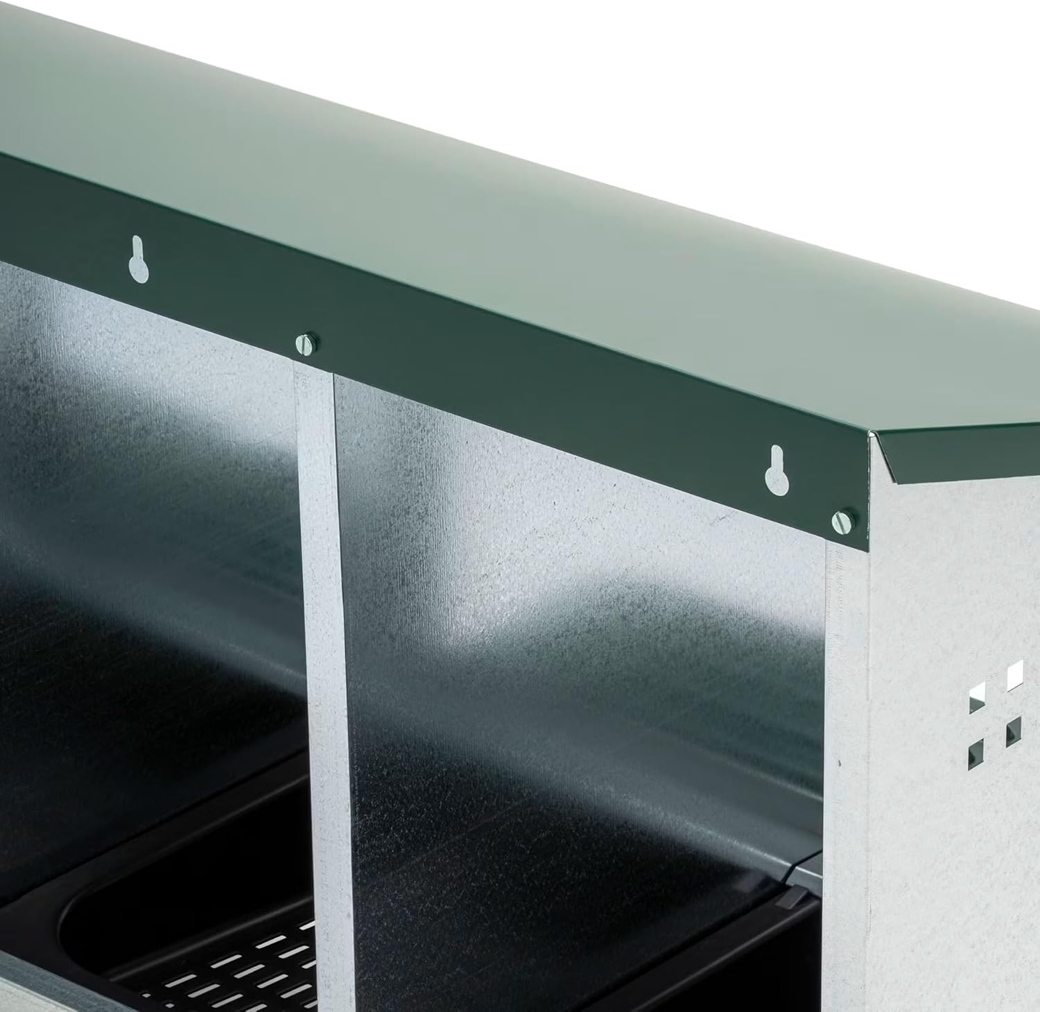 Langlebiges Legenest/Abrollnest mit Metallbeinen und Eierschublade. Ideal für Hausgeflügel. Hygienisch & leicht zu reinigen.