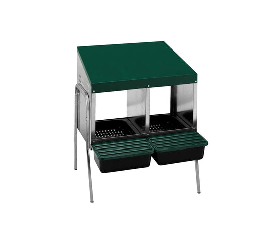Langlebiges Legenest/Abrollnest MG-02WS PROFI mit Metallbeinen und Eierschublade. Ideal für Hausgeflügel. Hygienisch & leicht zu reinigen.