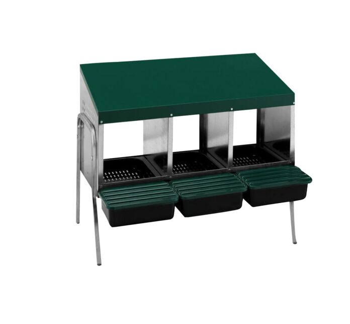 Langlebiges Legenest/Abrollnest MG-03WS PROFI mit Metallbeinen und Eierschublade. Ideal für Hausgeflügel. Hygienisch & leicht zu reinigen.