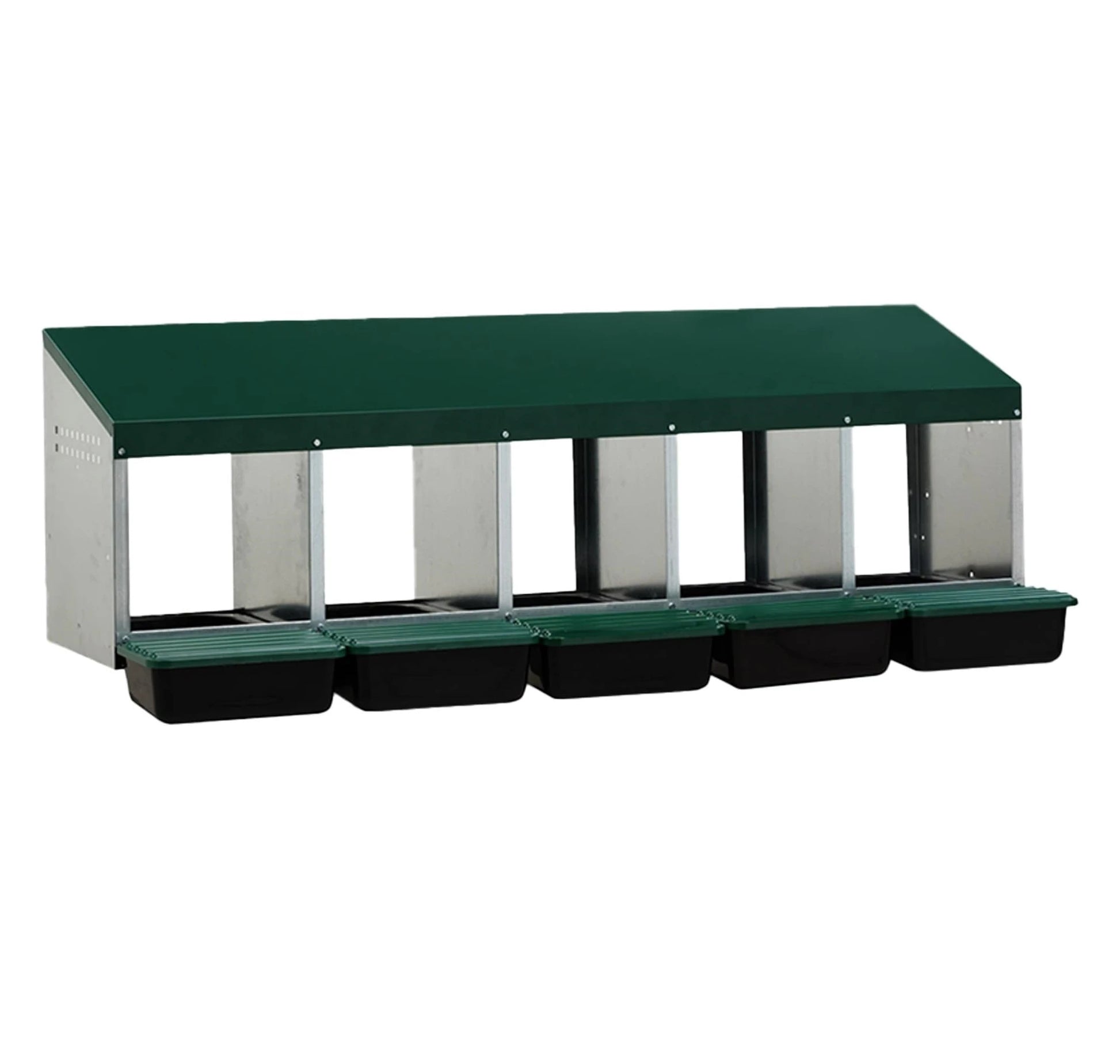 Robustes Legenest/Abrollnest MG-05 PROFI mit 5 Abteilen und Eierschublade. Hygienisch, leicht zu reinigen und ideal für Hühnerhalter.