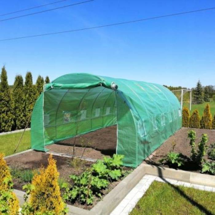 Foliengewächshaus 6 * 3 * 2,5m, Polyethylen 240 g/m², UV-beständig, Rohr 26 * 1,2 mm