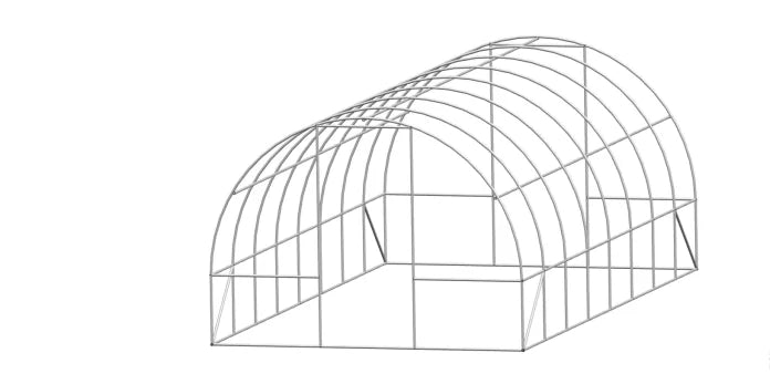 Hakuda Gewächshaus 8*4*2,5 m – Robust & UV-beständig